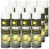 Misty Air Freshening Deodorizing Spray - Lemon Peel - 10 oz (Case of 12) - 1001842 - Premium Odor Neutralizer for Smoke, Organic Decay, and Other