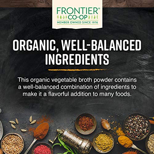 FRONTIER HERB Vegetable Low Sodium Organic Broth Powder, 16 Ounce