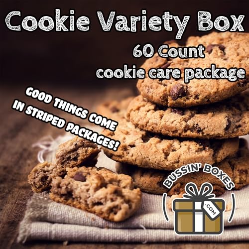 Cookie Variety Pack - 60 Count Snack Box with Individually Wrapped Cookies - Bulk Assortment for School, Office, Gifting, and Care Packages Assembled