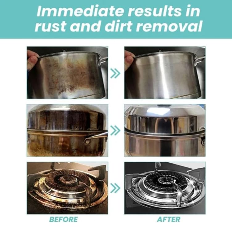Gel Cleaner for Black Pan Bottoms,Powerful Cookware Cleaning Paste,Magic Gel Cleaner for Pots and Pans, Pot Cleaner For Bottom Of Pans, Stainless