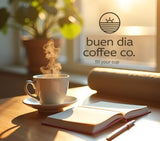 Buen Dia Coffee Co. Espresso Blend Ground Coffee, 10 Ounce - Certified Organic, Fairtrade Coffee