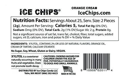 ICE CHIPS Xylitol Candy 3 Pack Assortment (Chocolate Brownie, Salted Caramel, Orange Cream)