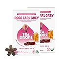 Tea Drops Rose Earl Grey Tea With Organic Rose Petals | Organic Bagless Loose Leaf | Prebiotic, Nutrient Rich Caffeinated | Iced or Hot | 2 Pack - 20