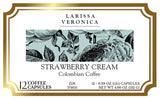Strawberry Cream Colombian Coffee (Single Serve K-Cup Pods) (Gourmet, Naturally Flavored, Whole Coffee Beans) (12 pods, ZIN: 574651)