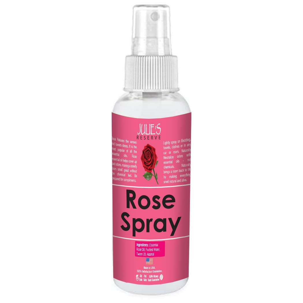 Rose Room & Linen Spray Aromatic Mist 100% Organic Flower Natural Air Freshener Home Bathroom Relax Fragrance Scent Water Body Mind