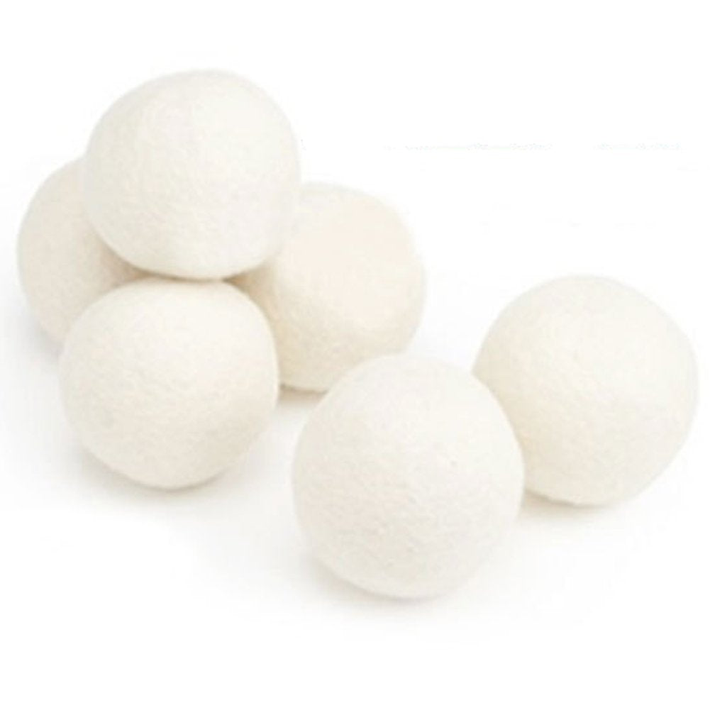 2.75" Australian Wool Dryer Balls,Reusable Soft Laundry Balls,Help to Soften and Dry Clothes,Reduce Wrinkles 6 Pack