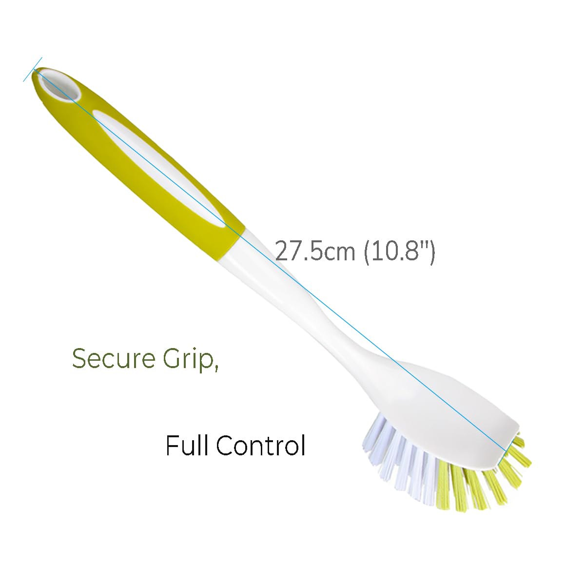 Dish Brush with Handle, Stiff Bristles Dish Scrubber for Pots, Pans & Sink Cleaning, 3 Pack