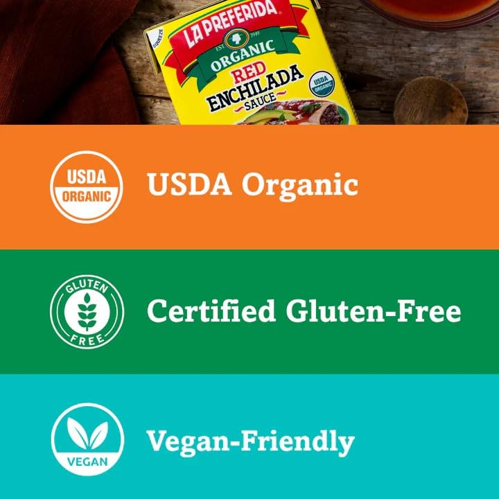 La Preferida Organic Red Enchilada Sauce, 12 Oz (Pack of 10)