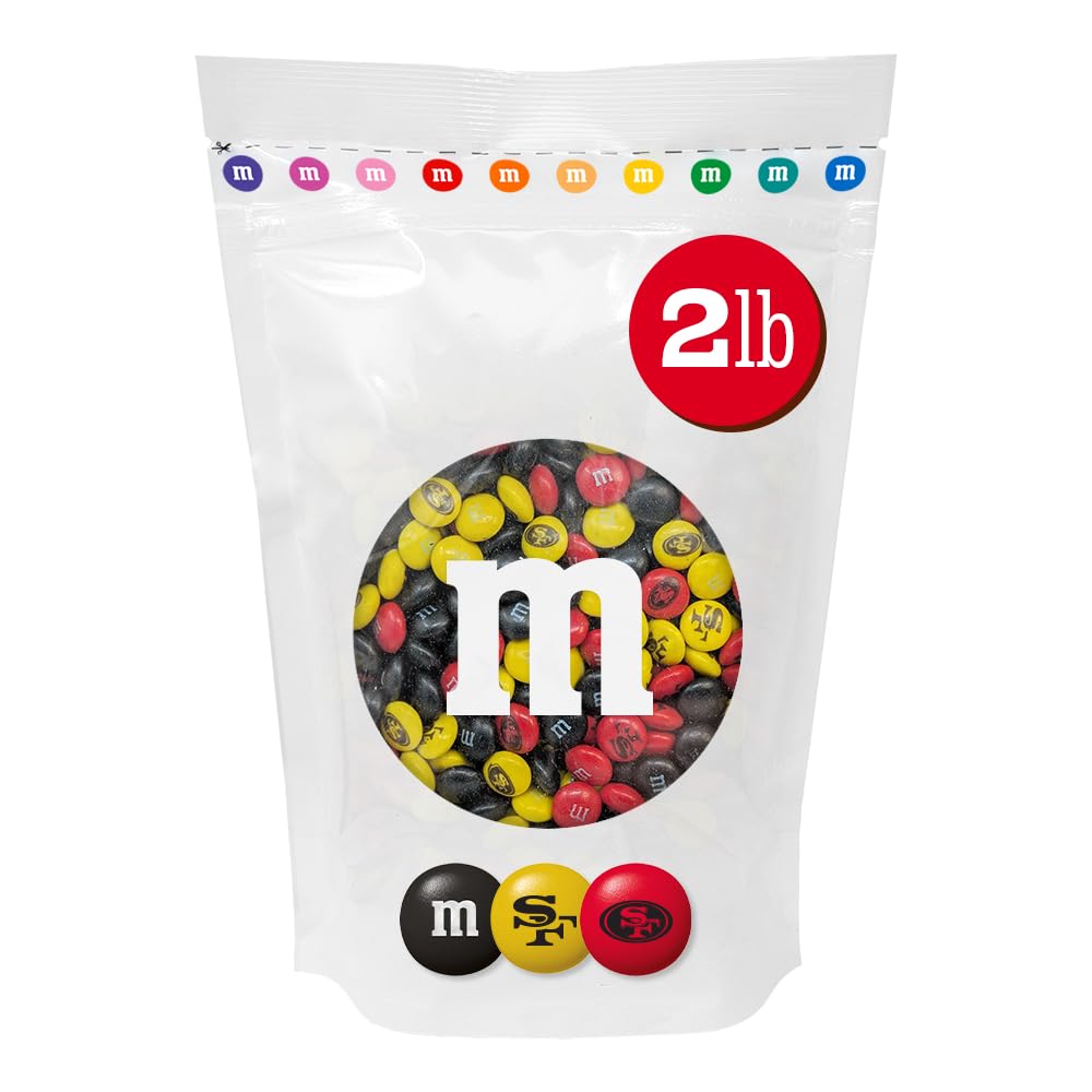 M&M'S NFL San Francisco 49ers Milk Chocolate, 2 lb Bulk Bag