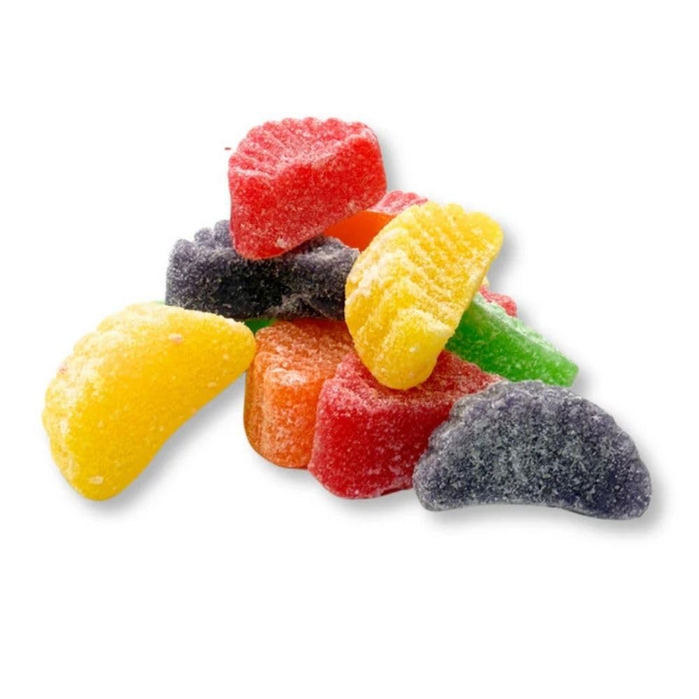 Fruit Slices Assorted Jelly Candy Sugar Coated Bulk Bag - 5 lb (Approx. 150 pieces)