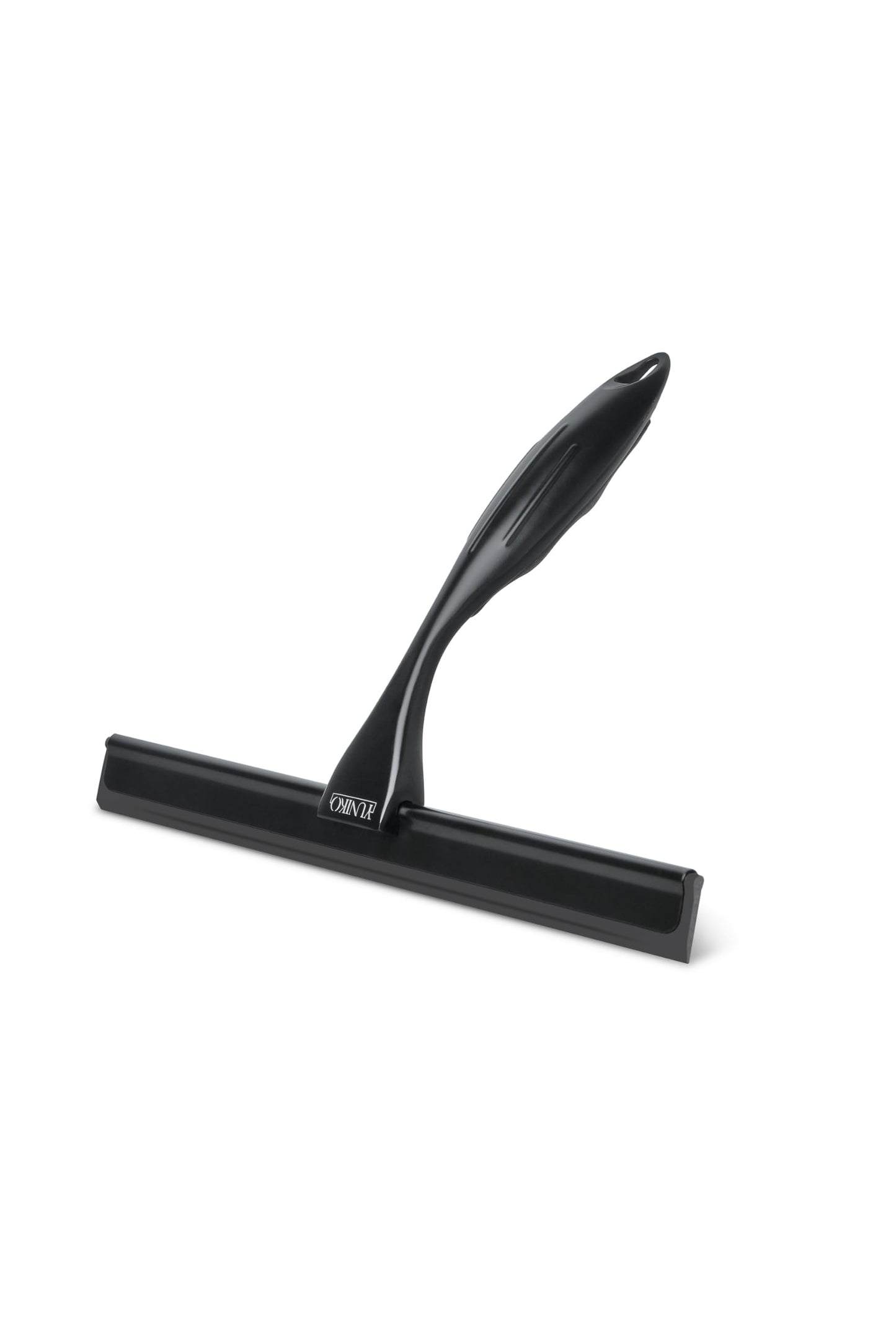 YUNIKO Shower Squeegee - Black Stainless Steel Shower squeegee with Silicone Blade for Shower Doors, Windows, Mirrors, Tiles & Car Windows - Includes