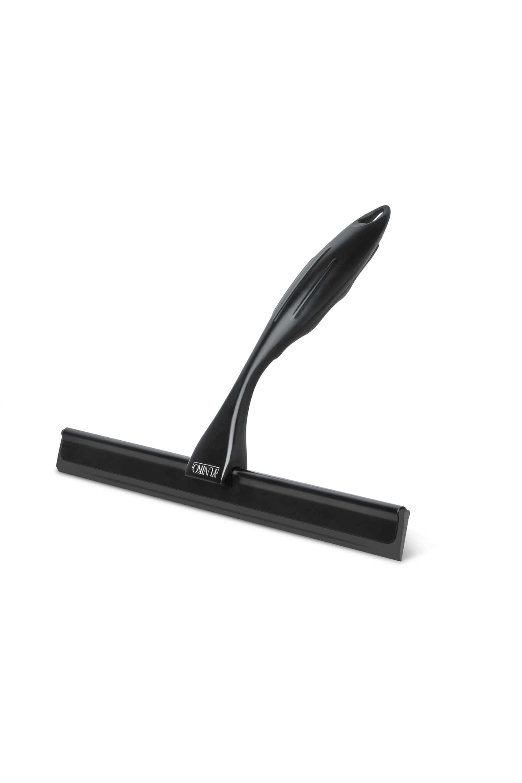 YUNIKO Shower Squeegee - Black Stainless Steel Shower squeegee with Silicone Blade for Shower Doors, Windows, Mirrors, Tiles & Car Windows - Includes