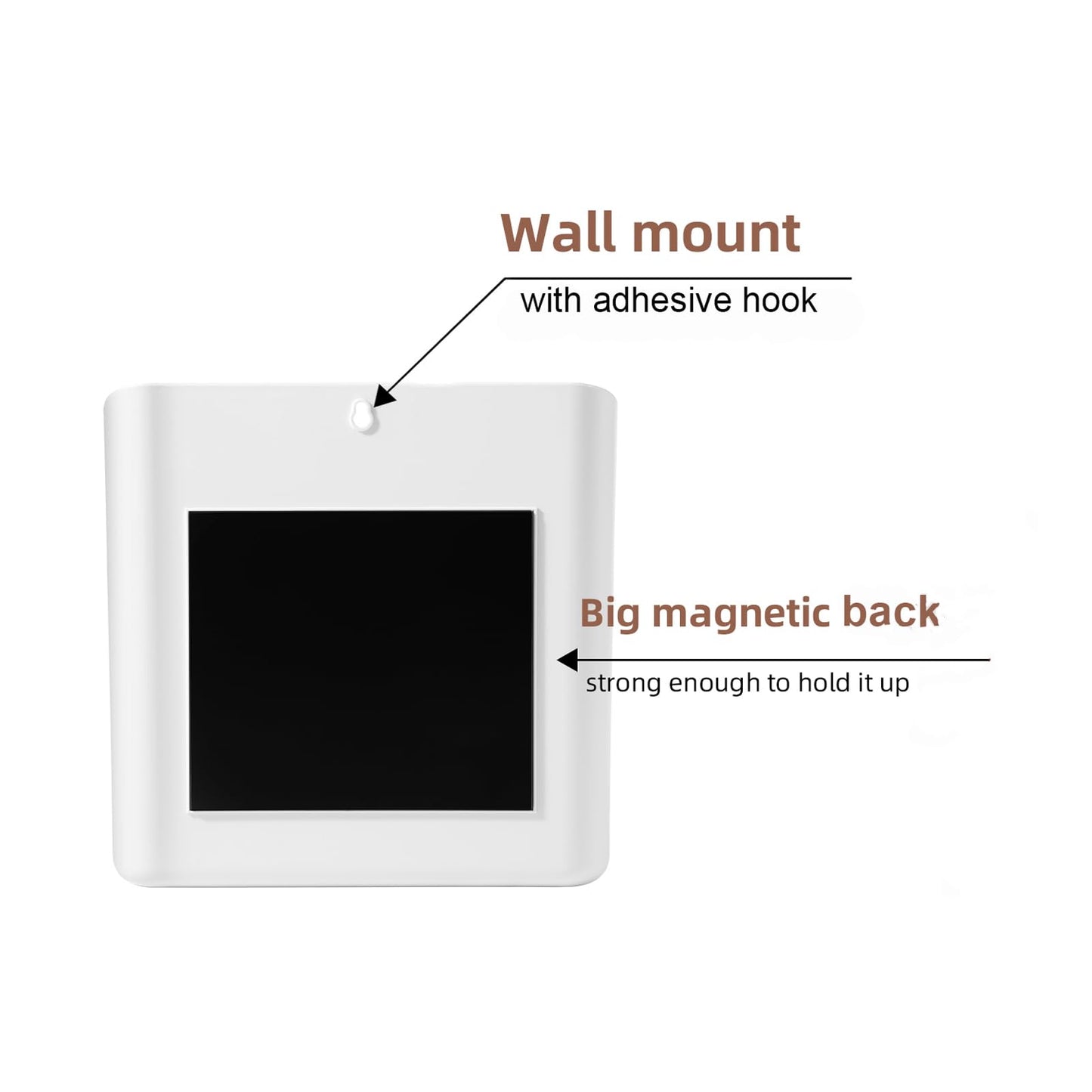 SUBEKYU Magnetic Lint Bin for Laundry Room, Small Waste Bin or Laundry Storage Container for Hanging on Dryer/Washer/Wall, 0.85 Gallon, White