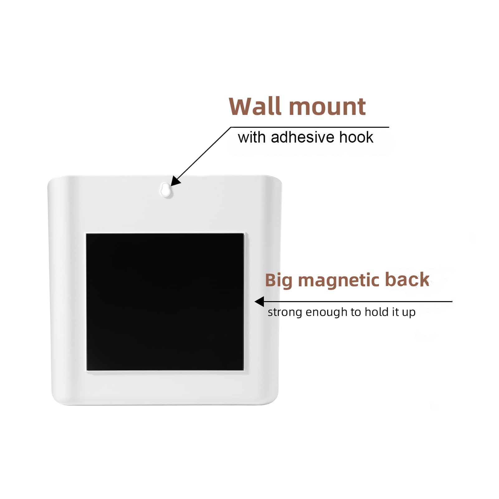 SUBEKYU Magnetic Lint Bin for Laundry Room, Small Waste Bin or Laundry Storage Container for Hanging on Dryer/Washer/Wall, 0.85 Gallon, White