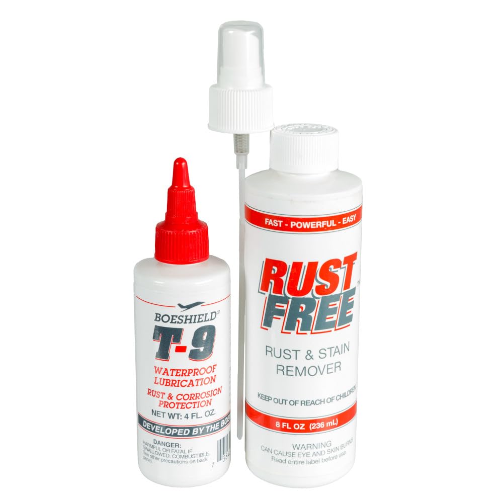 RailFX RFX-E-Z Clean/R Stainless Steel Cleaner and Protectant, 8 oz. Spray-on Rust and Stain Remover and a 4 oz Bottle of protectant, Dissolves Minor