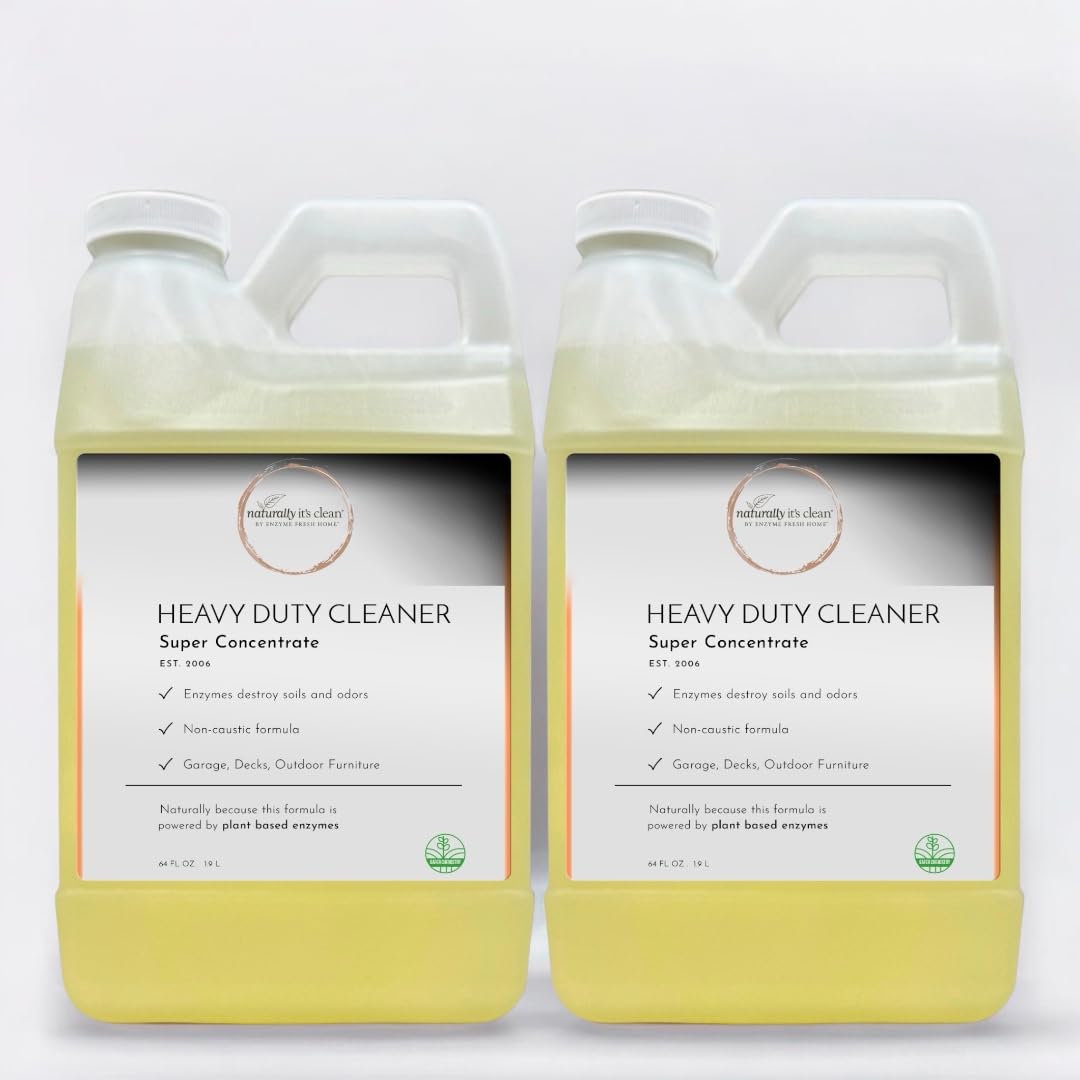 naturally it's clean Enzymatic Heavy Duty Cleaner Concentrate | Deep Cleans garages, patios, sidewalks, walls, kitchens, restrooms, ceramic tile
