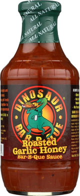 Dinosaur Bar-B-Que Bar-B-Que Sauce, Roasted Garlic Honey,19oz, (pack of 2)