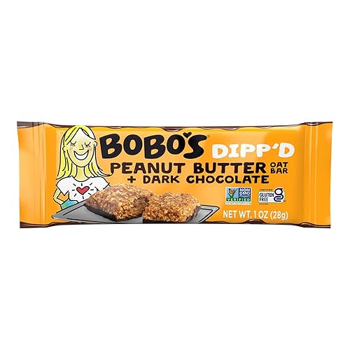 Bobo's Dipp’d Bars (30 ct Case) (Peanut Butter + Dark Chocolate)