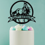 Bejotaa Horse Happy Birthday Cake Topper?Horse Racing Party Cake Decoration for Kids Boy Men Birthday Party Supplies