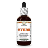Hawaii Pharm Myrrh Alcohol-Free Liquid Extract, Professional Grade, Small Batch Crafted Myrrh (Commiphora myrrha) Gum Resin Glycerite Natural Herbal