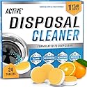 Garbage Disposal Cleaner Deodorizer Tablets - 24 Pack, New Powerful XL Foaming Tablet - Fresh Citrus Foam Sink Garburator Disposer Freshener, Natural