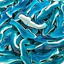 Gummy Sharks - 2 Pound Pack - Blue Shark Gummies - Blue Candy for Goodie Bags, Gifting, Snacking & Dessert Decorating - Chewy Candy with Raspberry