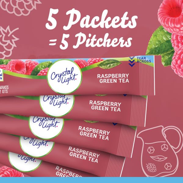 Crystal Light Classic Orange, Raspberry Green Tea, Peach Mango Green Tea Drink Mix (Variety Pack)