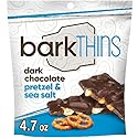barkTHINS Dark Chocolate, Pretzel and Sea Salt Snacking Chocolate Bag, 4.7 oz