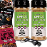 Pit Boss Tennessee Apple Butter Premium BBQ Barbecue Mixed Seasoning Spice & Rub 2 pk Choice Bundle (12.8 oz) + Guide & Keychain Bottle Opener (4