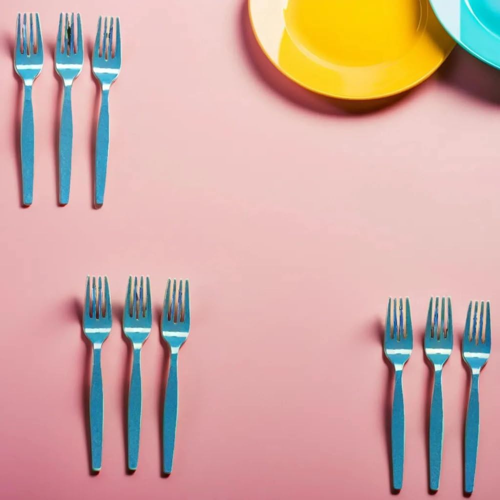Fun Express - Royal Blue Plastic Forks (50 Pc) - Party Supplies - Solid Tableware - Cutlery - 50 Pieces