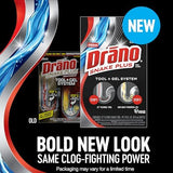 Drano Snake Plus Tool and Gel System, Drain Snake with Drain Clog Remover Gel, Unclogs and Removes Hair and Blockages, Commercial Line 16 Fl oz and 23