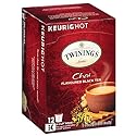 Twinings of London Chai Tea K Cup Pods for Keurig, Caffeinated Sweet and Savory Spice Black Tea Blend, Cinnamon, Cardamom, Cloves, and Ginger, 12 K
