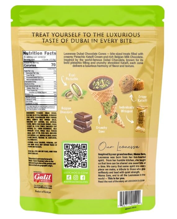 Leonessa DUBAI Style Chocolate Cone 11.9 Oz