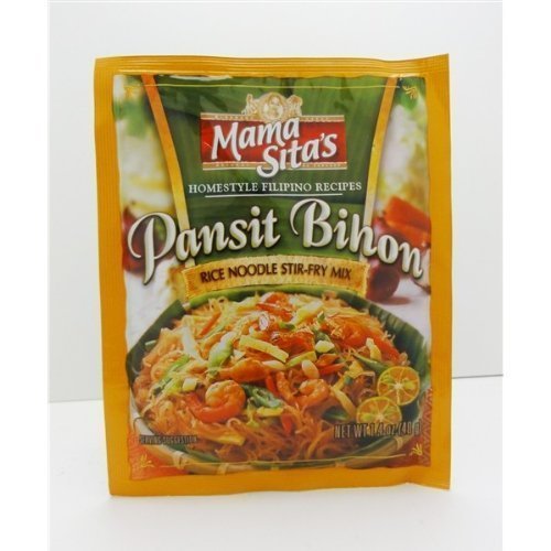 MAMA SITA'S - PANSIT BIHON - RICE NOODLES STIR - FRY MIX / 6 X 1.4 OZ - 40 G / Product of the Philippines by Mama Sita's