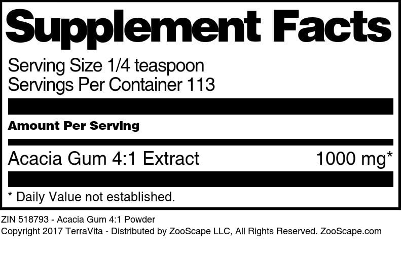 Acacia Gum 4:1 Powder (4 oz, ZIN: 518793) - 3 Pack