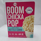 Angie's Boom Chicka Pop Microwave Lightly Sweet Kettle Corn Popcorn Classic Bags (2 Pack)