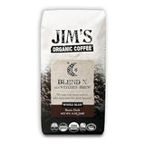 Jim’s Organic Coffee - Blend X AKA Witches Brew: Whole Bean Very Dark Roast (11oz) -100% Arabica Coffee Beans - USDA Certified Organic - Kosher