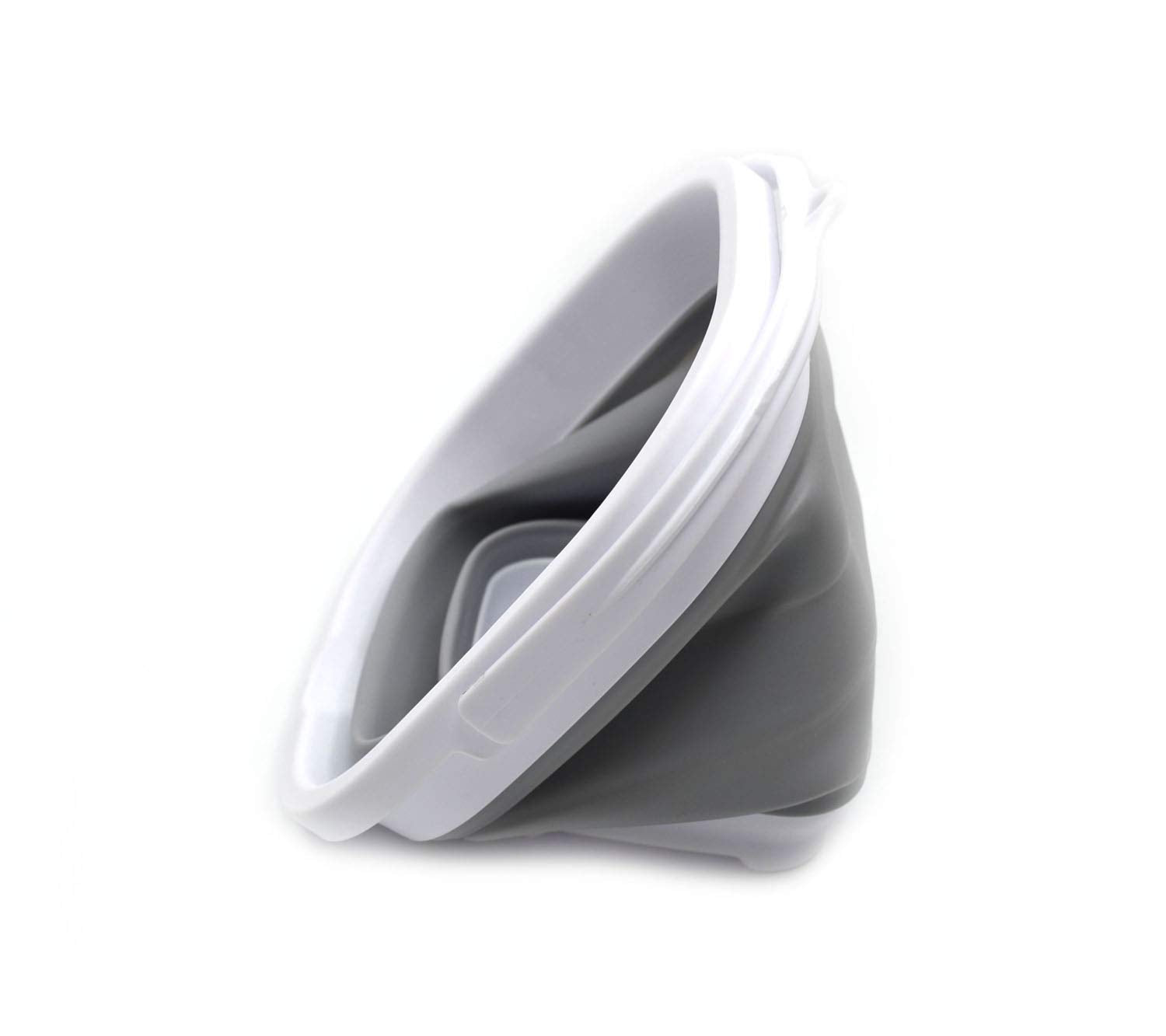 SAMMART Set of 2-2.6L (0.68 Gallon) Super Mini Sqare Collapsible Plastic Bucket - Foldable Square Tub - Portable Fishing Water Pail - Space Saving