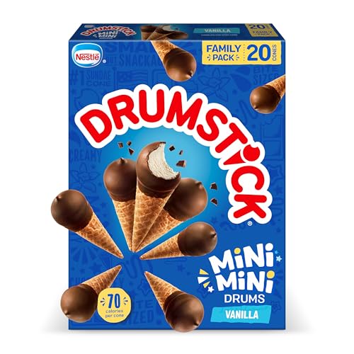 Drumstick Mini Drums Vanilla Sundae Cones, 20 Count