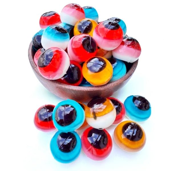 NY Spice Shop Gummy 3D Eyeballs Candy - 1 Pound Realistic Eyeballs Candy for Party Decorations - Gummy Eyeball Candies - Edible Creepy Eyeball Gummies