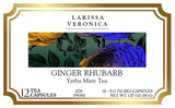 Ginger Rhubarb Yerba Mate Tea (Single Serve K-Cup Pods) (12 pods, ZIN: 576582) - 3 Pack