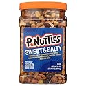 P-Nuttles Sweet & Salty Snack Mix, 34 Oz Jar (Pack of 1) - Butter Toffee Covered Peanuts with Dried Cranberries, Pretzel Sticks & Roasted Corn