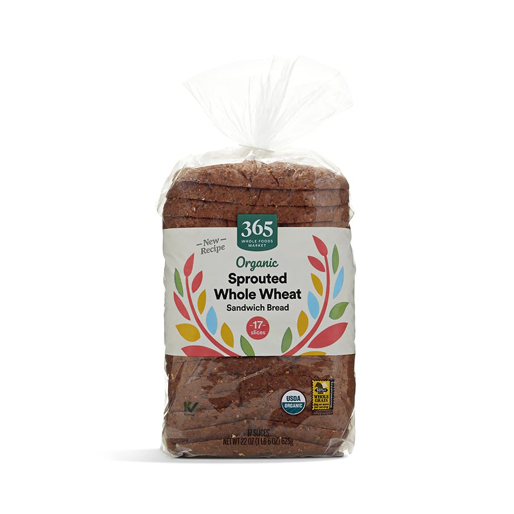 365 by Whole Foods Market Organic Sprouted Whole Wheat Sandwich Bread, 22 OZ
