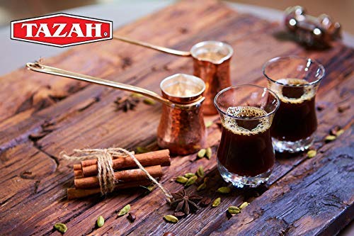 Tazah Coffee with Cardamom 16 oz (454g) Pure Brazilian Ground Coffee, Vacuum Packed - Ideal for Armenian Turkish & Arabic Style Coffee