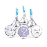 108ct Personalized Wedding 3/4-inch Stickers for Kisses Favors - Lavender