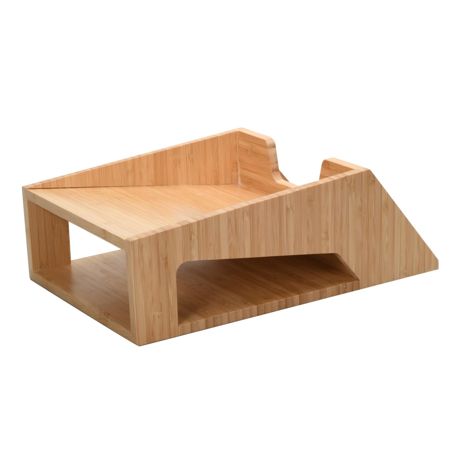 MobileVision Bamboo Laundry Detergent Holder with Drip Tray & Cup Storage for Laundry Rooms, Washing Areas, Cabinets, & Shelves