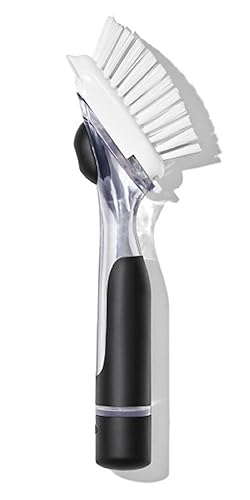 OXO Good Grips Soap Dispensing Dish Scrub Brush, Cleaning Brush for Kitchen