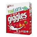 YumEarth Organic Giggles Chewy Candy - Allergy Friendly, No Artificial Dyes, Non GMO, Gluten Free, Fruit Flavored, Vegan Candy Snacks 0.5 oz (Box