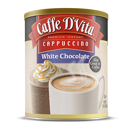 Caffe D'Vita White Chocolate Mix - Gluten Free, No Cholesterol, No Trans Fat, 99% Caffeine Free, Instant Coffee Mix - 96 Oz (Pack of 6)