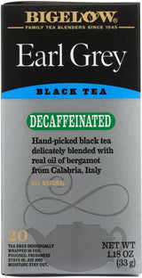 Bigelow Black Tea Decaffeinated Early Grey - 20 CT